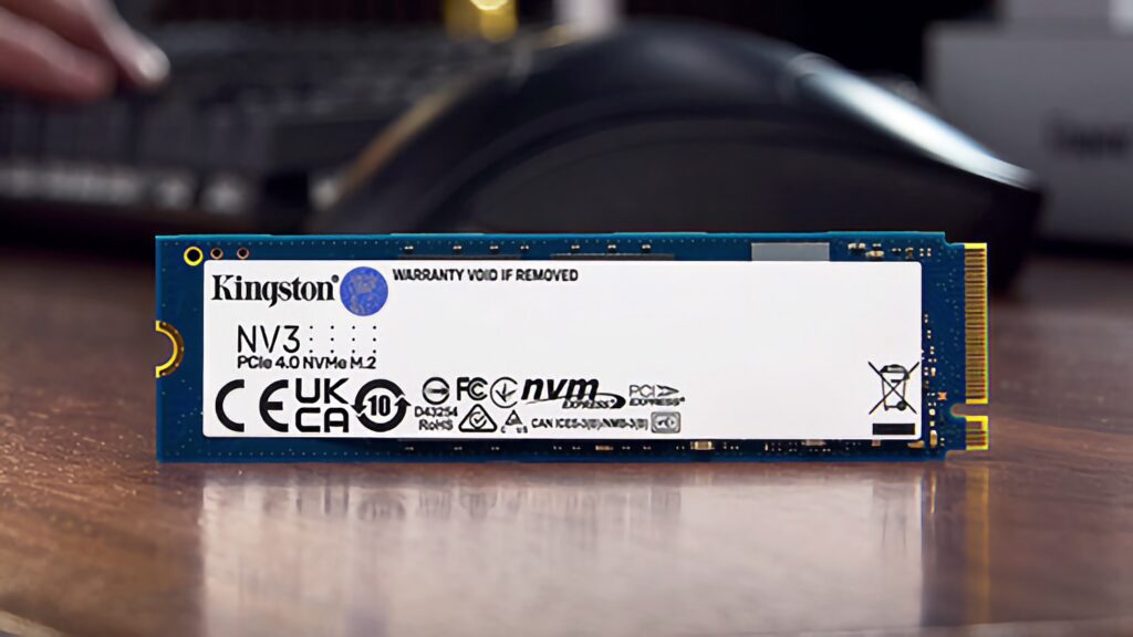 Kingston NV3 SSD on table