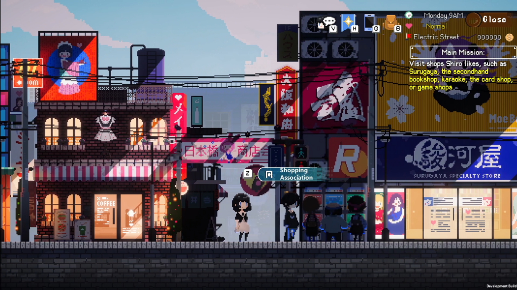 Maid Cafe on Electric Street gameplay screenshot on the street