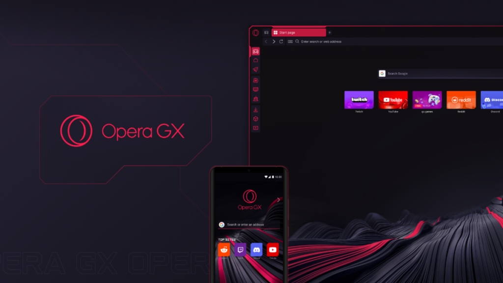 Opera GX logo and key art