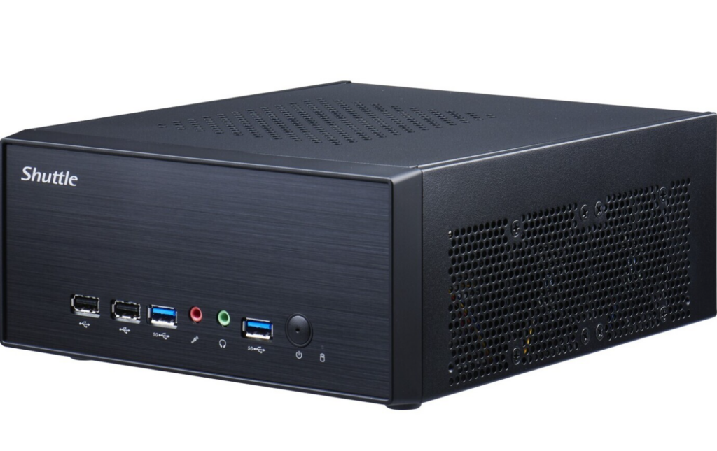 Shuttle XH610G2 Mini PC angled view