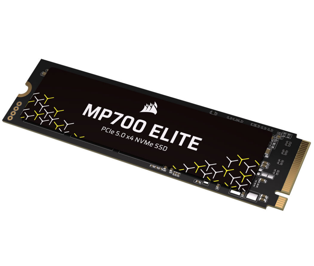 CORSAIR MP700 ELITE PCIe 5.0 SSD angled view