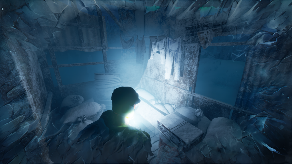 Permafrost - Using flashlight to search around