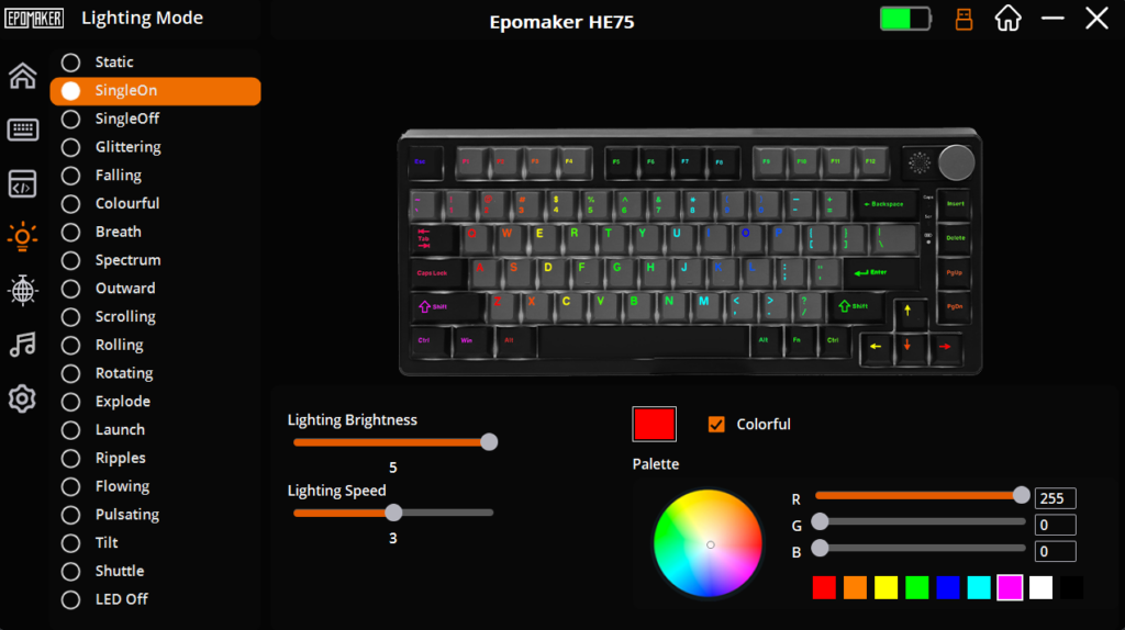 Epomaker HE75 Tri - Software for RGB