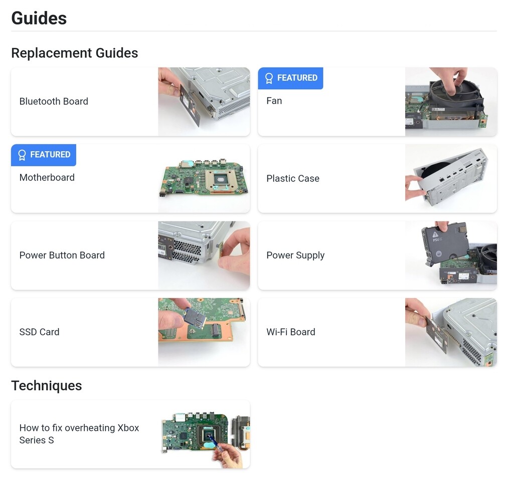 iFixit Guides to replacing Xbox parts