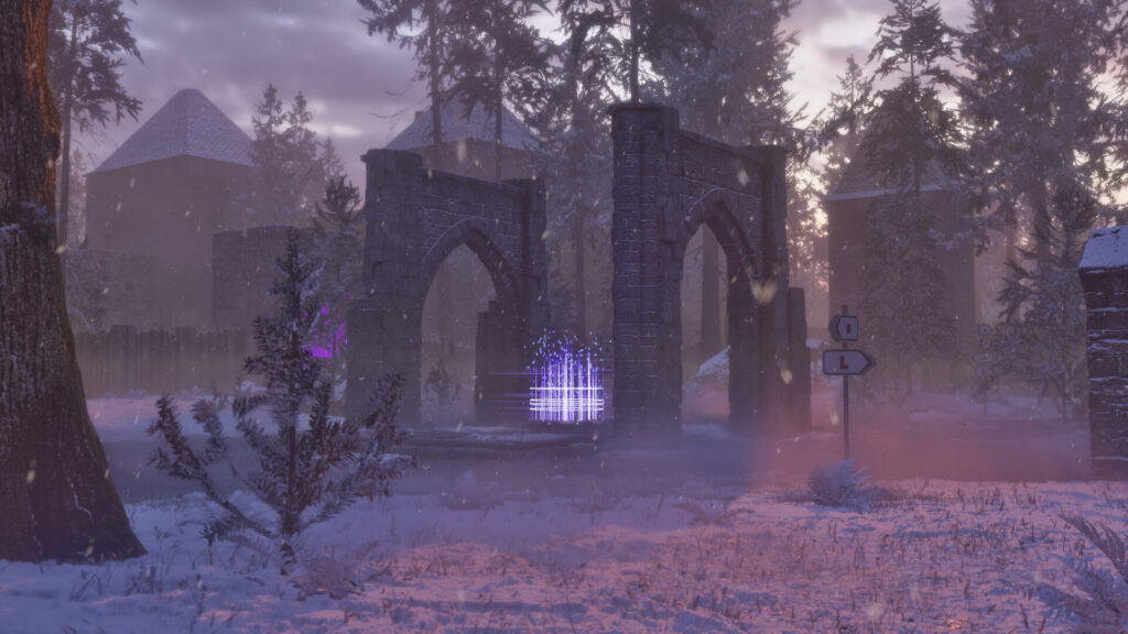 The Talos Principle: Reawakened portal in the distance