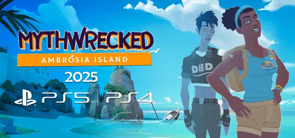 Mythwrecked: Ambrosia Island - Logo and Key Art with Platforms