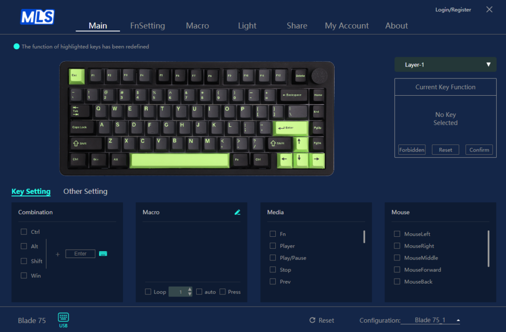 Mechlands Blade 75 software