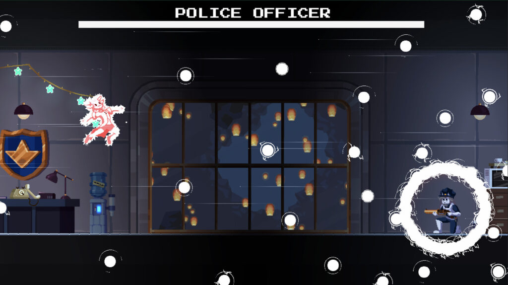 PEPPERED launches April 7th – A platformer where failure is part of the story 4 PEPPERED - Fighting a Police Officer