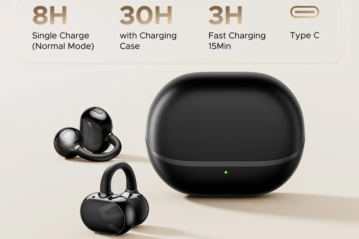SoundPEATS Pop Clip Wireless Earbuds- Battery timing