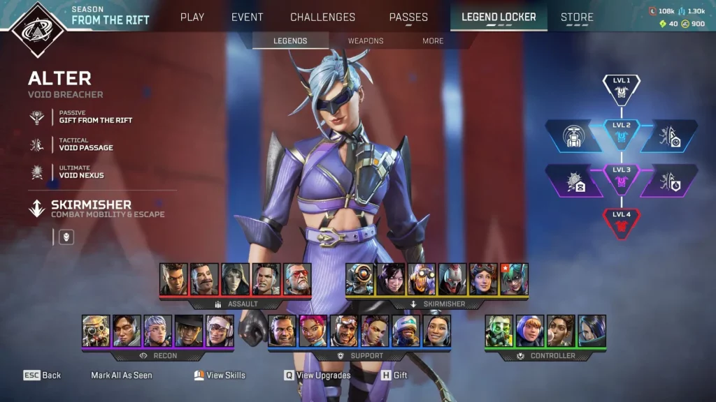 Apex Legends: 10 ways to instantly improve your game (2025) 2 Apex Legends - 2025 Current Roster - Alter being selected from Legend Selection Screen