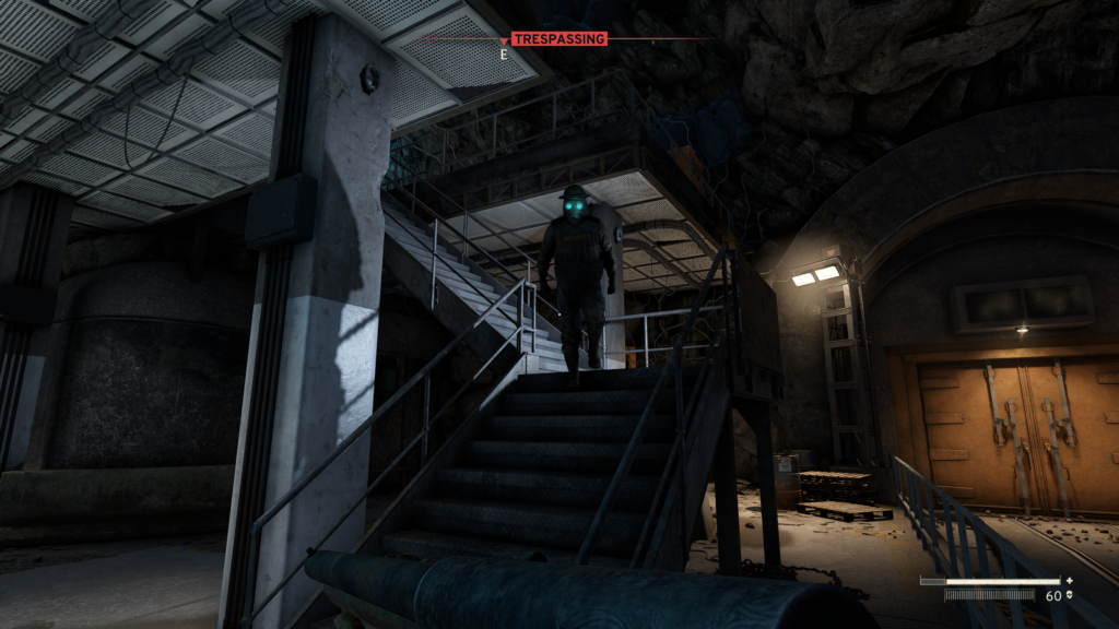 Atomfall review: Tea, terror, and total fallout 7 Atomfall - Thrall walking down stairs in Medical Tunnels