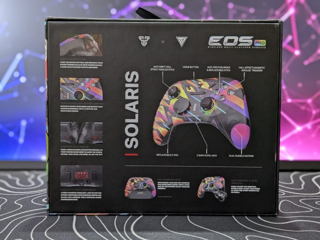 Fantech EOS Pro WGP15 review: An affordable controller with customisable features 3 Fantech EOS Pro WGP15 Controller - Controller Layout on Box Back