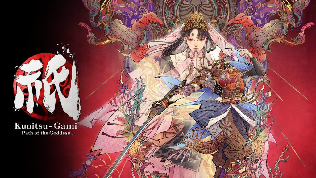 Kunitsu-Gami: Path of the Goddess - Logo and Key Art