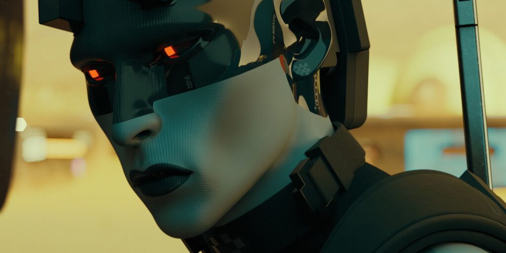 Marathon - cinematic short, a closeup shot of a character