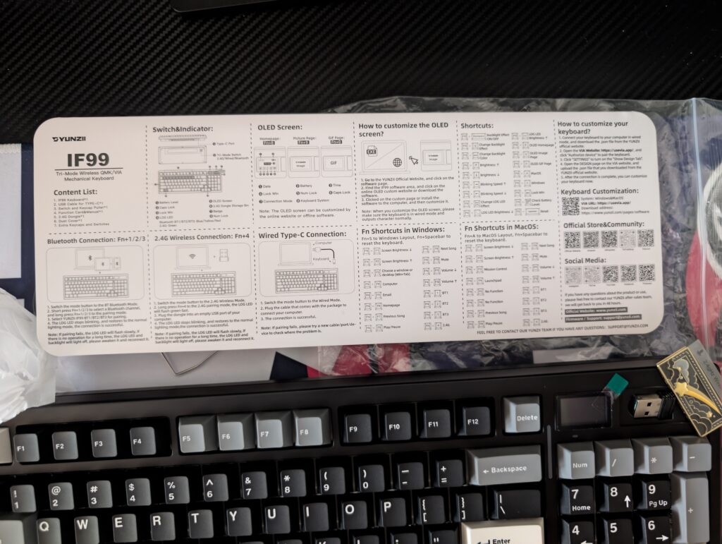 YUNZII IF99 Wireless Keyboard review – Stunning, creamy & packed with features 4 Yunzii IF99 - Functions