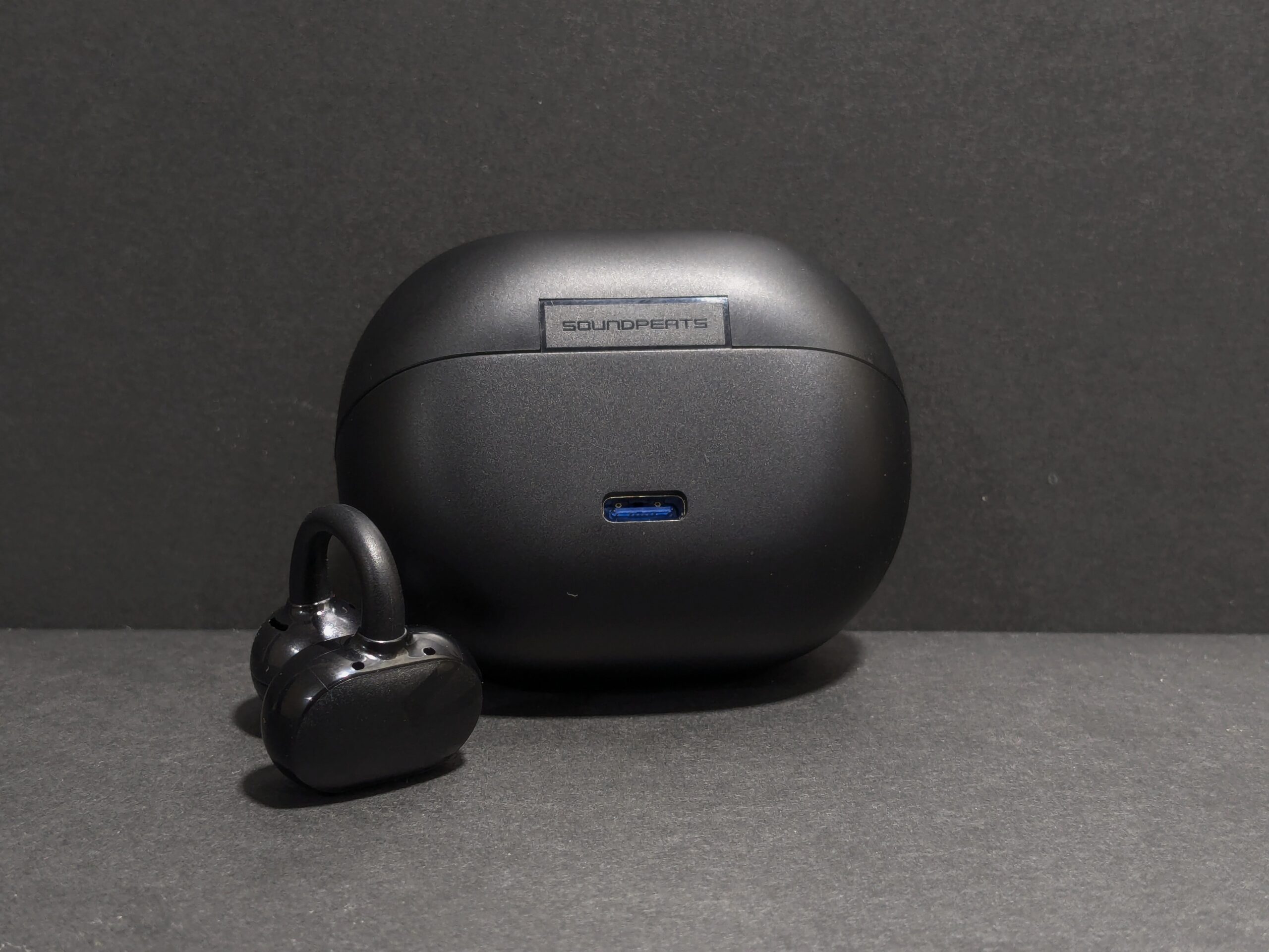 SoundPEATS Pop Clip Wireless Earbuds- A closeup shot of earbuds
