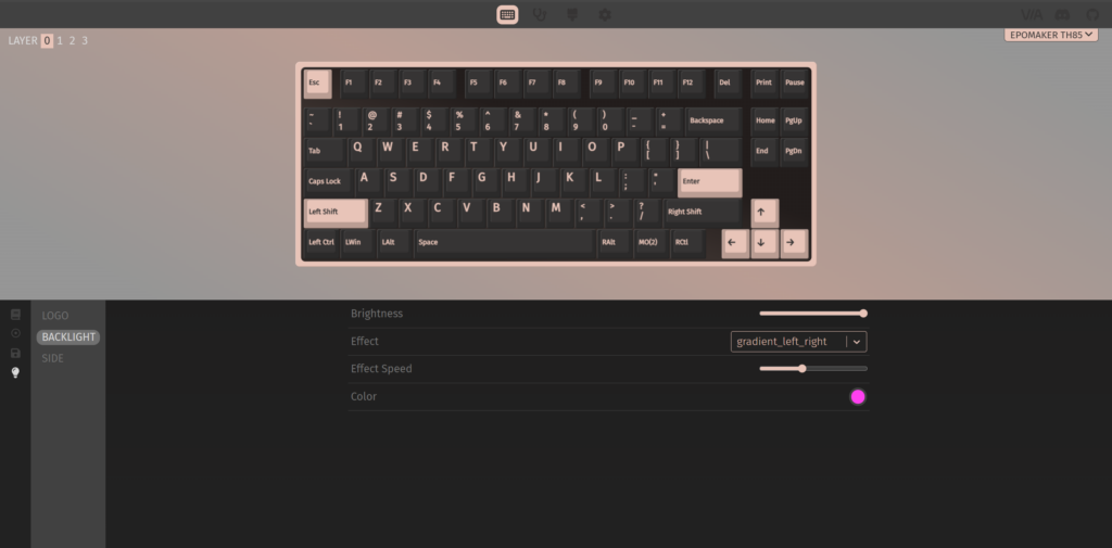 EPOMAKER TH85 review – A compact keyboard with stunning RGB flair 31 EPOMAKER TH85 - VIA Software
