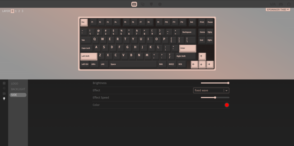 EPOMAKER TH85 review – A compact keyboard with stunning RGB flair 30 EPOMAKER TH85 - VIA Software