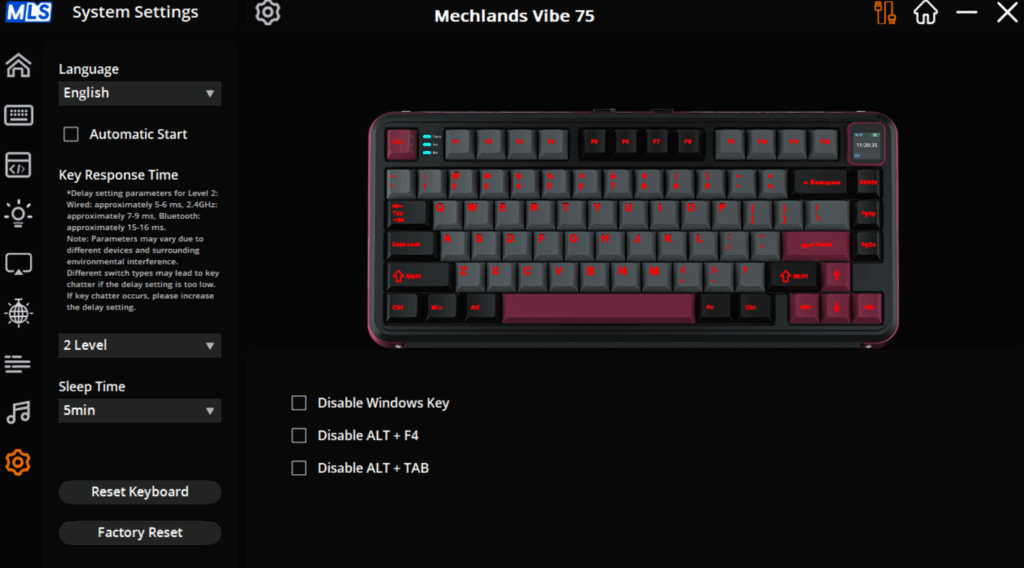 Mechlands Vibe75 V2 review – Clean looks, great feel, no fluff 18 Mechlands Vibe75 V2 - Software screenshots