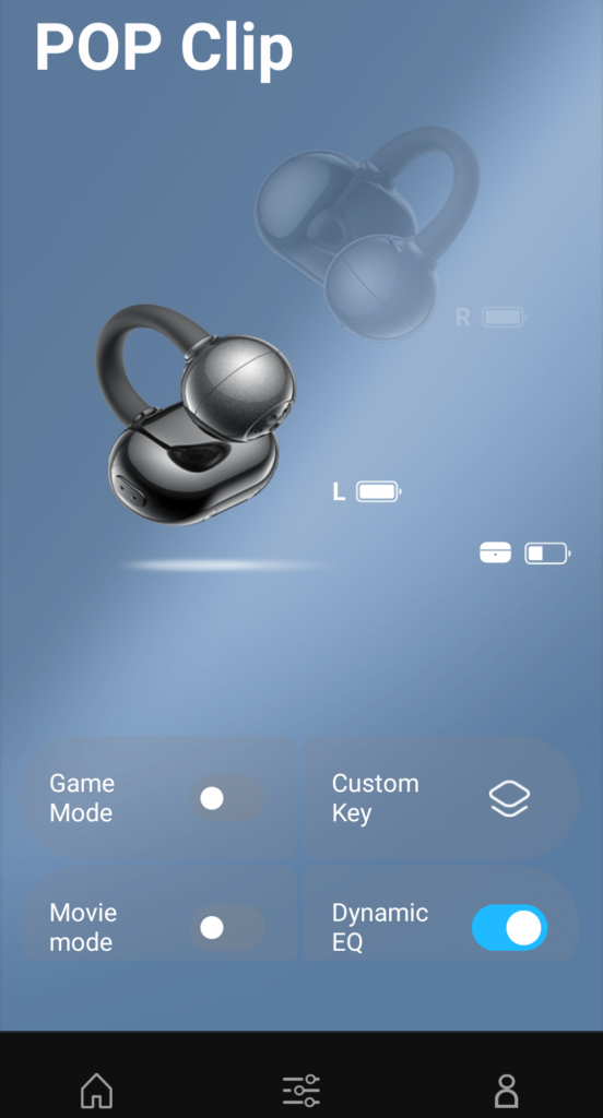 SoundPEATS Pop Clip Wireless Earbuds- App screenshot