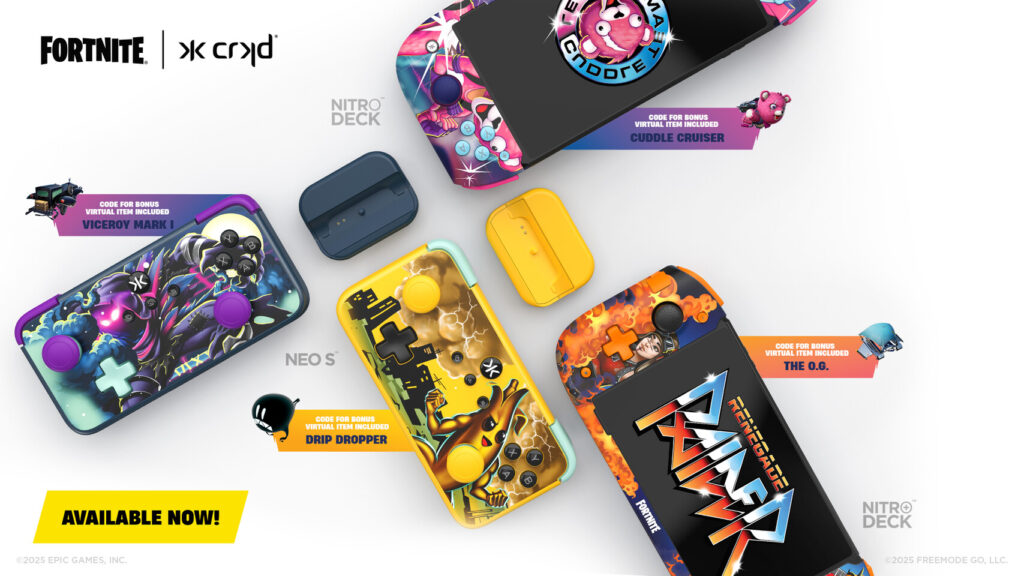 CRKD x Fortnite Collectable gaming gear - Key Art