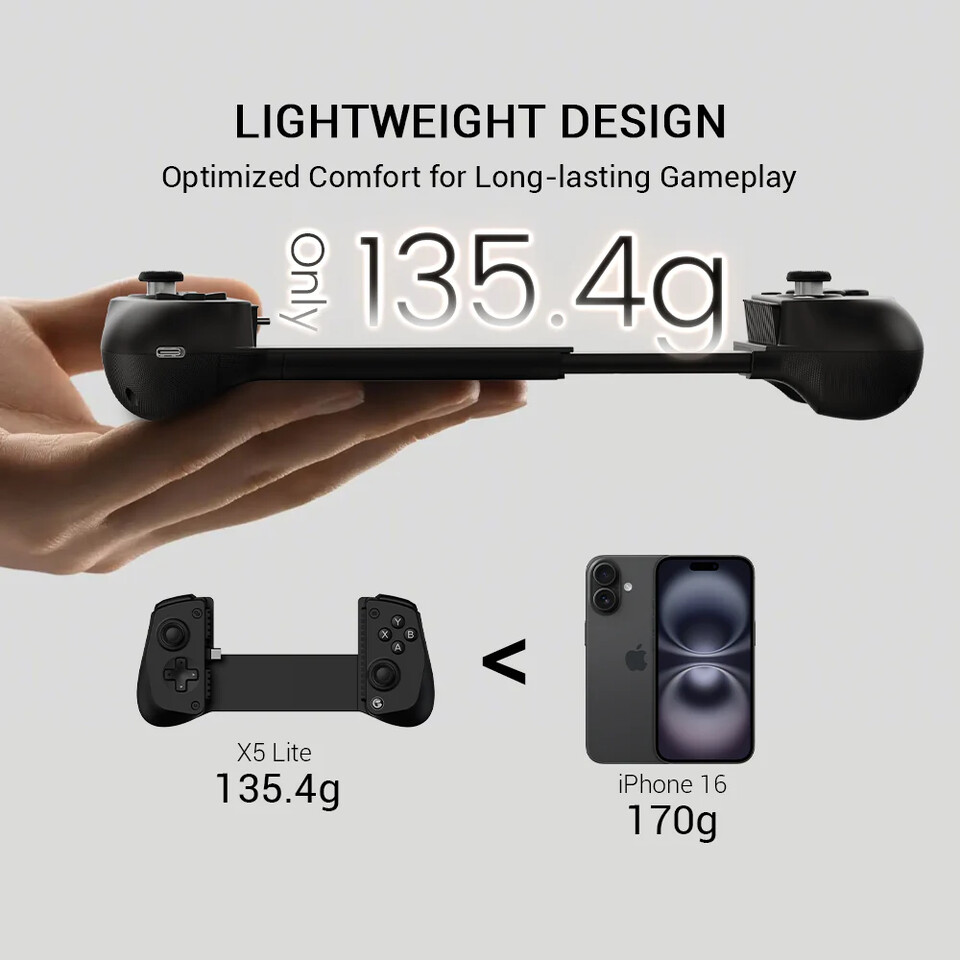 GameSir introduces the X5 Lite – A lightweight and affordable mobile controller for casual gamers 3 GameSir X5 lite lightweight design