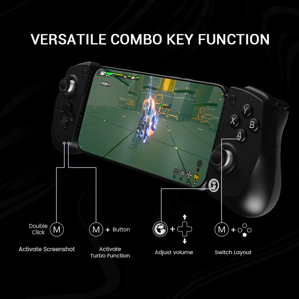 GameSir introduces the X5 Lite – A lightweight and affordable mobile controller for casual gamers 6 GameSir X5 lite versatile combo key function