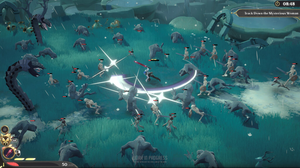 Ember and Blade - Fenrix fighting against a horde of demons