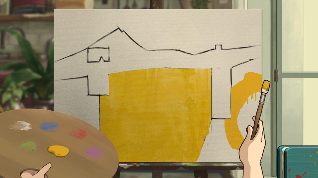 Behind the Frame and The Star Named EOS get exclusive heartfelt Switch bundle 4 Behind the Frame: The finest scenery - drawing a structure on a canva