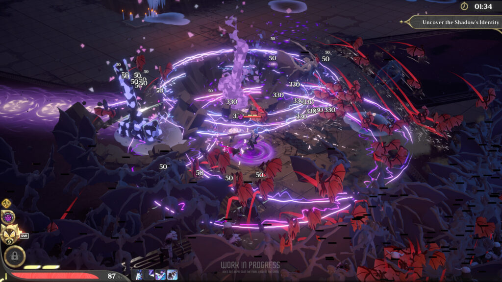 Ember and Blade - Fenrix figthing against a horde of demons