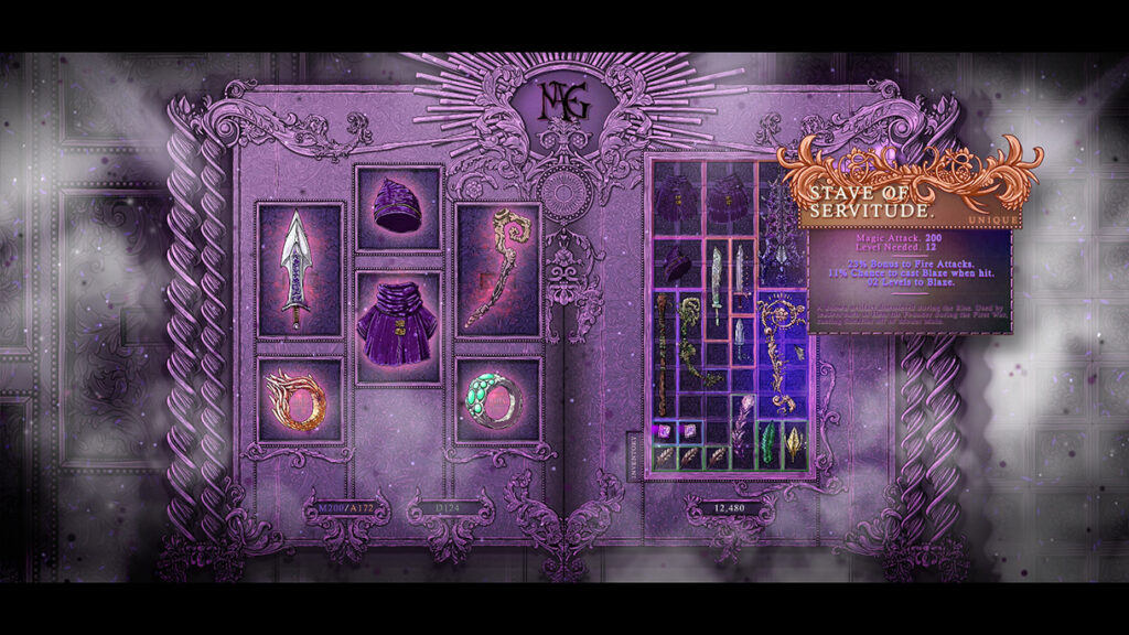 Little Mage: A handcrafted metroidvania unveiled at Gamescom LATAM 2025 3 Little Mage Inventory Equipment Menu