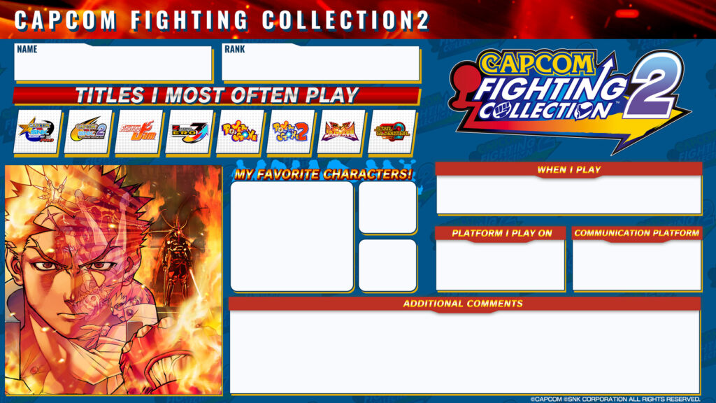 Capcom Fighting Collection 2 cards