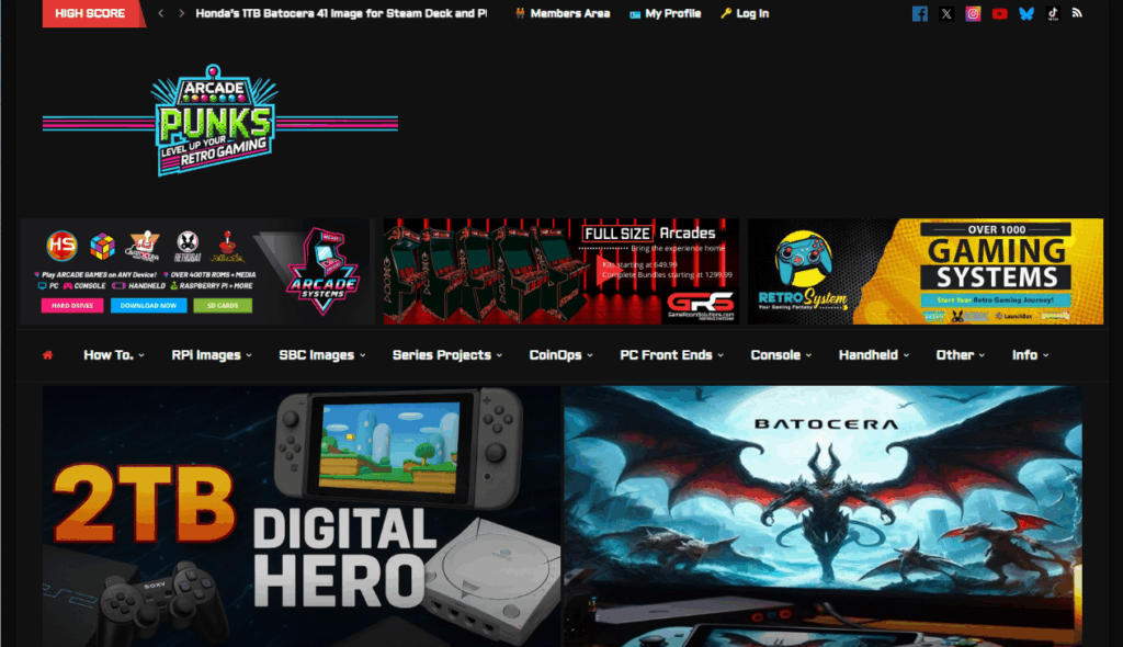 Exploring ArcadePunks community's slot machine emulators in 2025 2 ArcadePunks Website Main Page