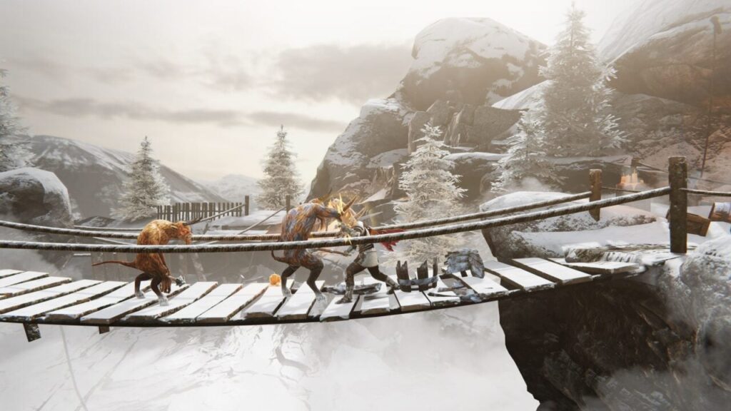 Castle of Heart: Retold - fighting enemies on wooden bridge