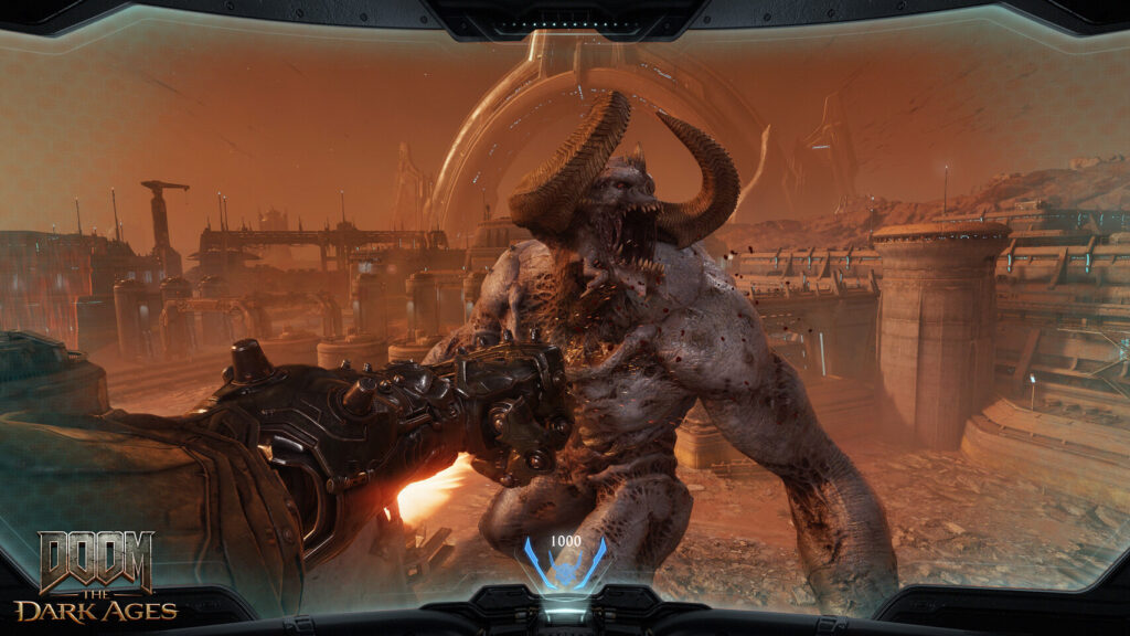 Doom: The Dark Ages premium edition, fighting a monster