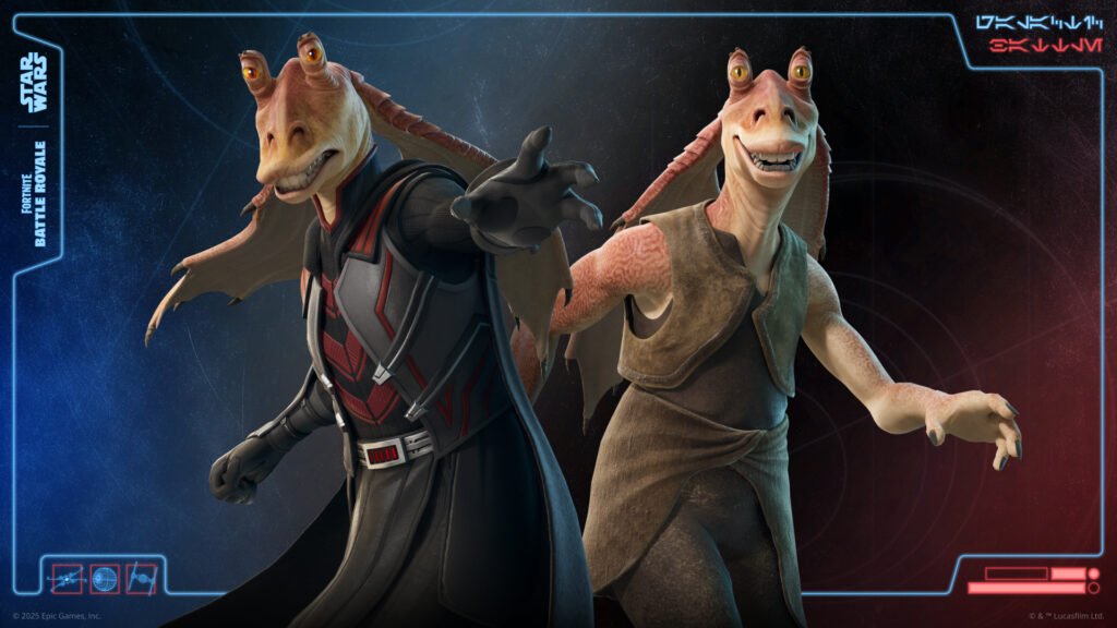 Fortnite x Star Wars 2025 - Darth Jar Jar and normal Jar Jar