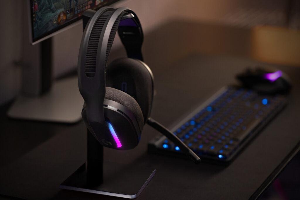 Logitech G522 Gaming Headset on Stand