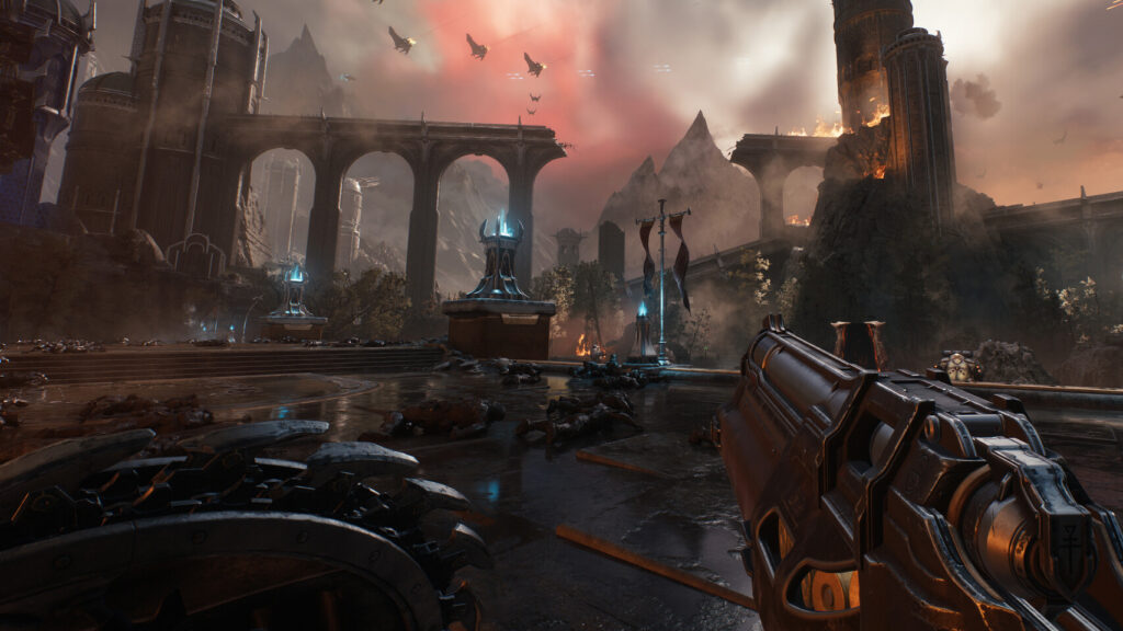 Get DOOM: The Dark Ages Premium Edition Free with RTX 50 Series GPUs 2 Doom: The Dark Ages premium edition, holding a gun in the hand