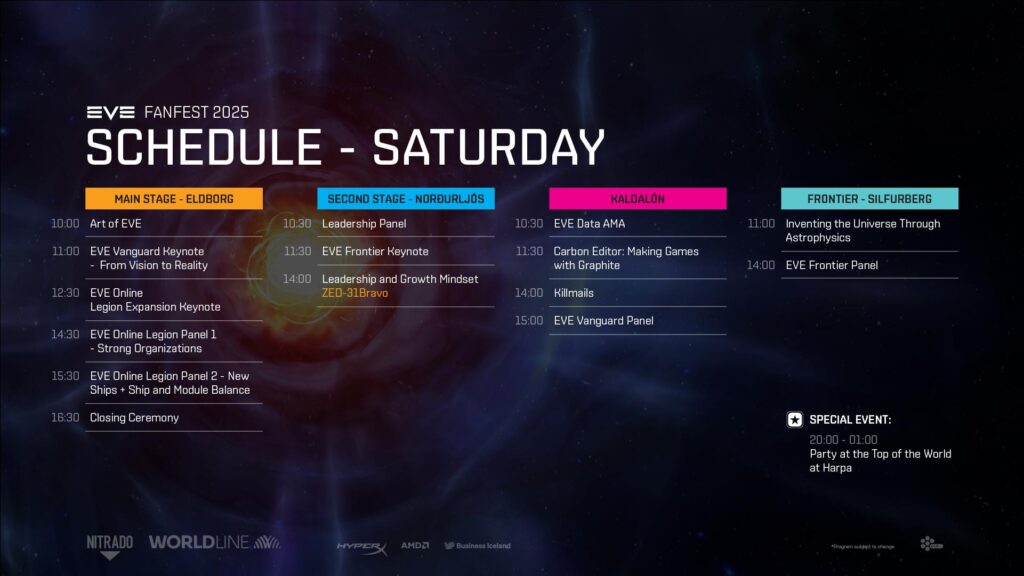 EVE Online Legion expansion launches May 27 with new ships, jobs, and alliance power 8 EVE- Fan fest schedule