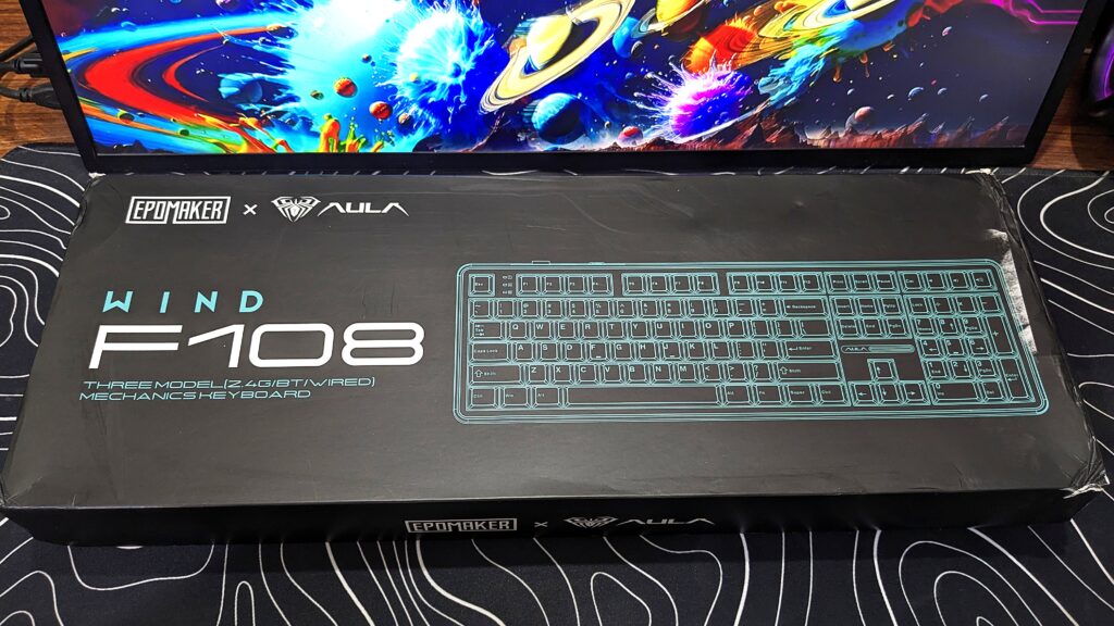 AULA F108 review: Powerful full-size wireless keyboard with creamy, satisfying sound 2 AULA F108 - Top of Box
