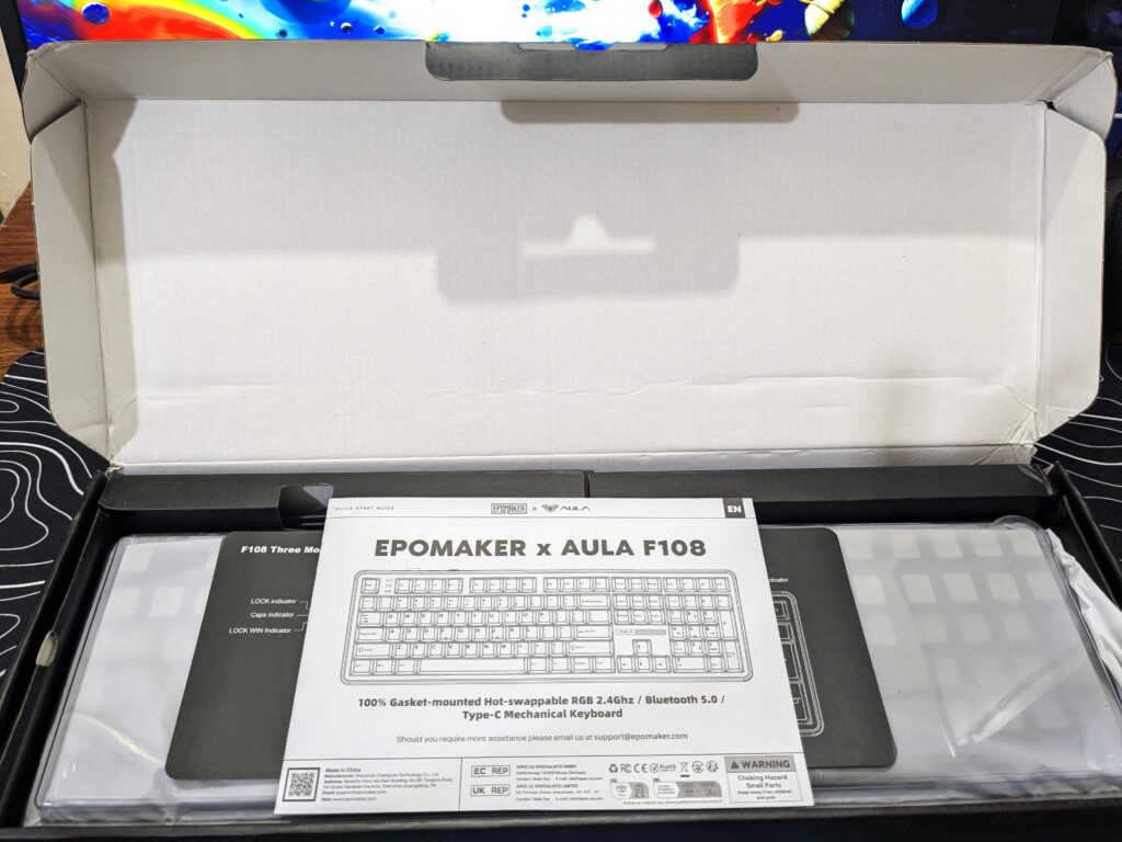 AULA F108 review: Powerful full-size wireless keyboard with creamy, satisfying sound 5 AULA F108 - Box opened