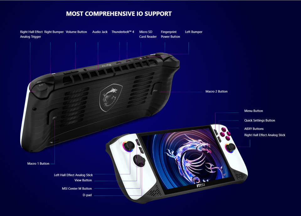 MSI reveals stunning Claw 8 AI+ Polar Tempest Edition with massive 2 TB storage 3 MSI Claw 8 AI+ Tempest edition specifications