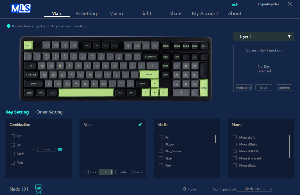 Mechlands Blade 101 review: A boldly loud mechanical keyboard with standout build quality 13 Mechlands Blade 101 - software
