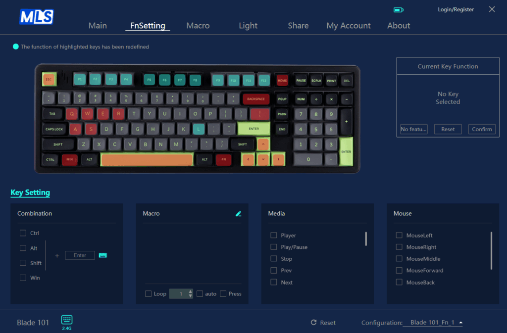 Mechlands Blade 101 review: A boldly loud mechanical keyboard with standout build quality 14 Mechlands Blade 101 - software