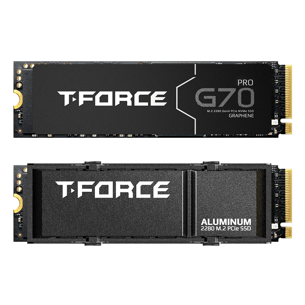 T-FORCE G70 PRO SSD review: Speedy, sleek, and slightly scorched 4 T-FORCE G70 PRO SSD - Top and Bottom Views