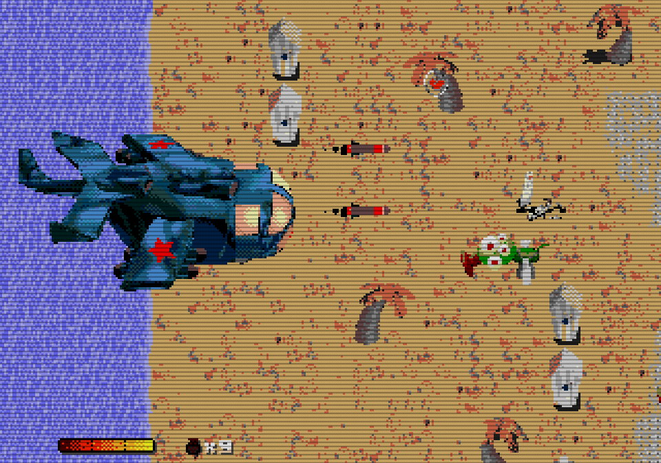 Sovietborgs set to bring explosive retro action to Dreamcast, Mega Drive, Neo Geo and more 2 Sovietborgs - Ship flying in