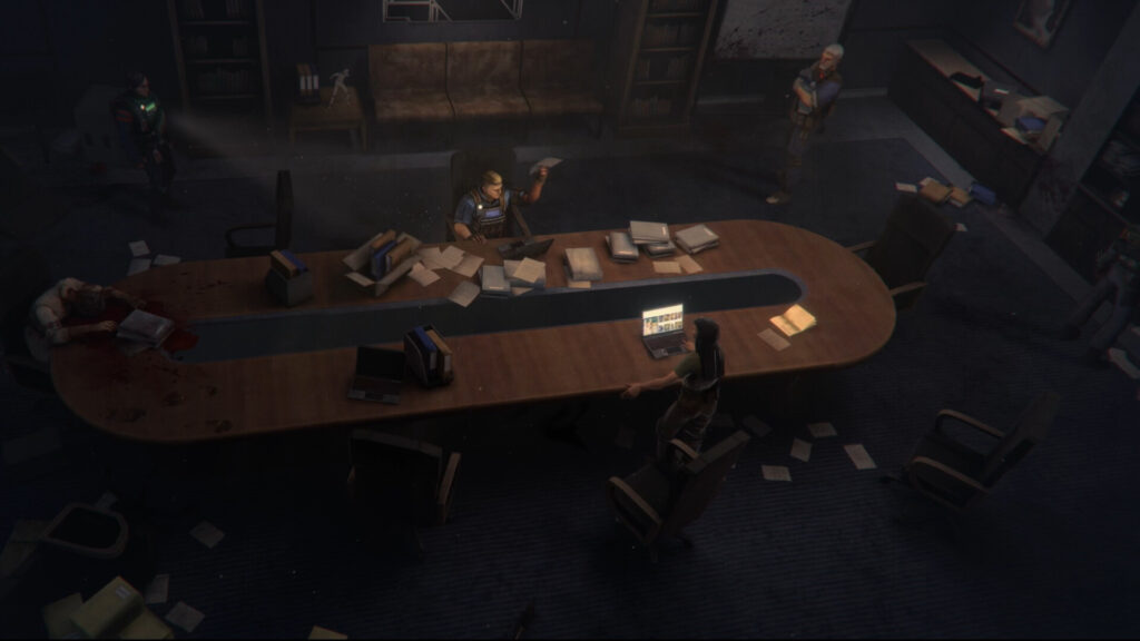 Critical Shift - person doing the paper work 