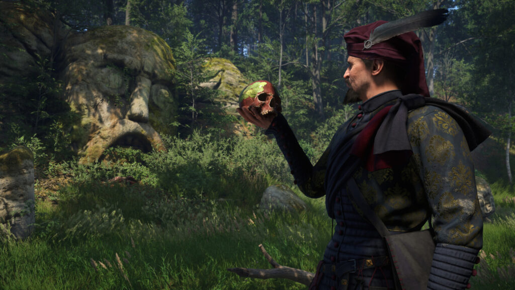 Kingdom Come: Deliverance 2 releases first DLC Brushes with Death alongside 1.3 update 6 Kingdom Come Deliverance 2: Brushes with Death - holding a skull in his hand