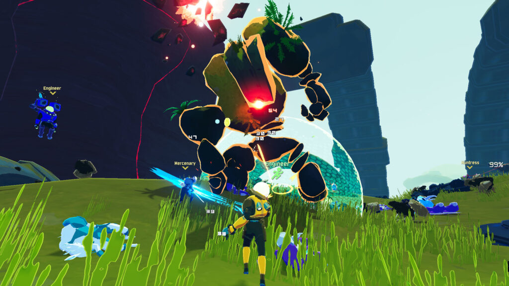 Risk of Rain 2 announces Alloyed Collective DLC with new stages, survivors, and more 2 Risk of Rain 2 - Alloyed Collective DLC fighting a golem type monster