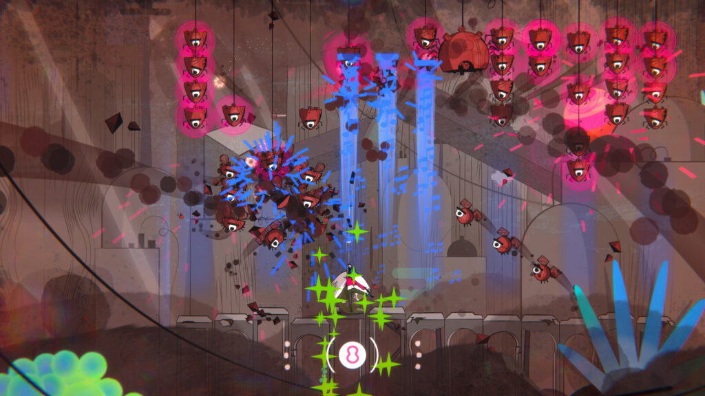 LavaLoop delivers exciting rhythm-based shooter action in a stunning steampunk world 3 LavaLoop - shooting down projectiles